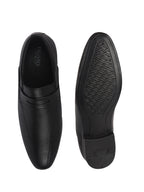 Men Black Formal Office Wear Slip On Shoe with Cushioned Insole|Pointed Toe Classic Loafer for Wedding, Party, Business Meetings with Comfort