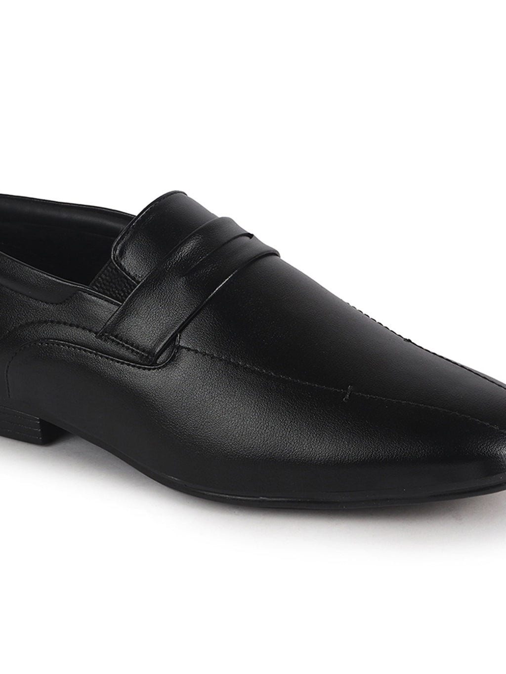 Men Black Formal Office Wear Slip On Shoe with Cushioned Insole|Pointed Toe Classic Loafer for Wedding, Party, Business Meetings with Comfort