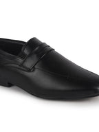 Men Black Formal Office Wear Slip On Shoe with Cushioned Insole|Pointed Toe Classic Loafer for Wedding, Party, Business Meetings with Comfort