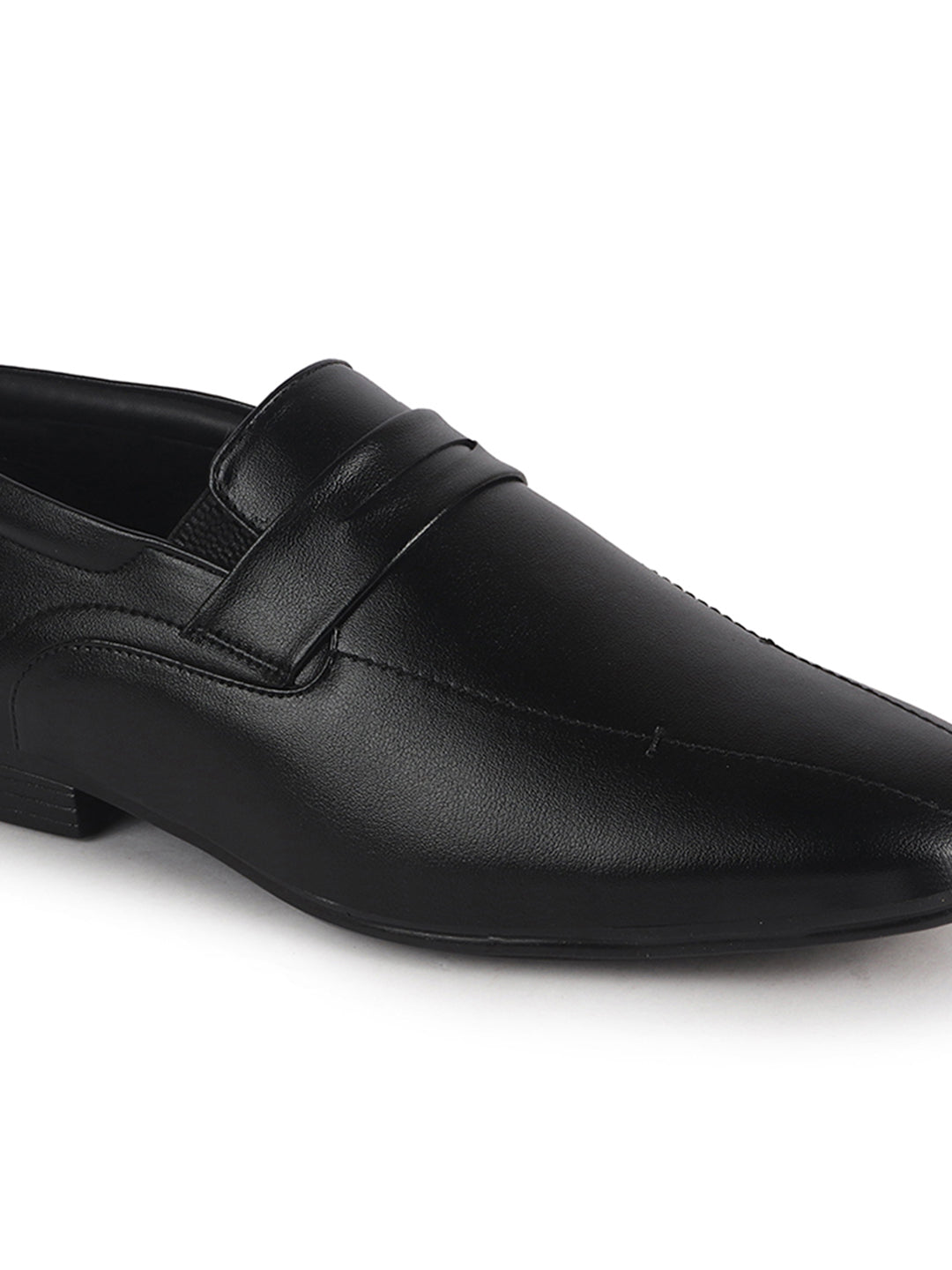 Men Black Formal Office Wear Slip On Shoe with Cushioned Insole|Pointed Toe Classic Loafer for Wedding, Party, Business Meetings with Comfort
