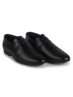 Men Black Formal Office Wear Slip On Shoe with Cushioned Insole|Pointed Toe Classic Loafer for Wedding, Party, Business Meetings with Comfort