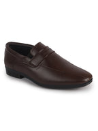 Men Brown Formal Office Wear Slip On Shoe with Cushioned Insole|Pointed Toe Classic Loafer for Wedding, Party, Business Meetings with Comfort