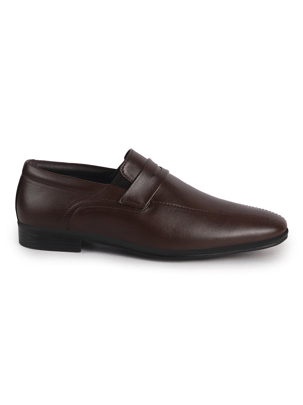 Men Brown Formal Office Wear Slip On Shoe with Cushioned Insole|Pointed Toe Classic Loafer for Wedding, Party, Business Meetings with Comfort