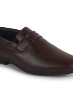 Men Brown Formal Office Wear Slip On Shoe with Cushioned Insole|Pointed Toe Classic Loafer for Wedding, Party, Business Meetings with Comfort