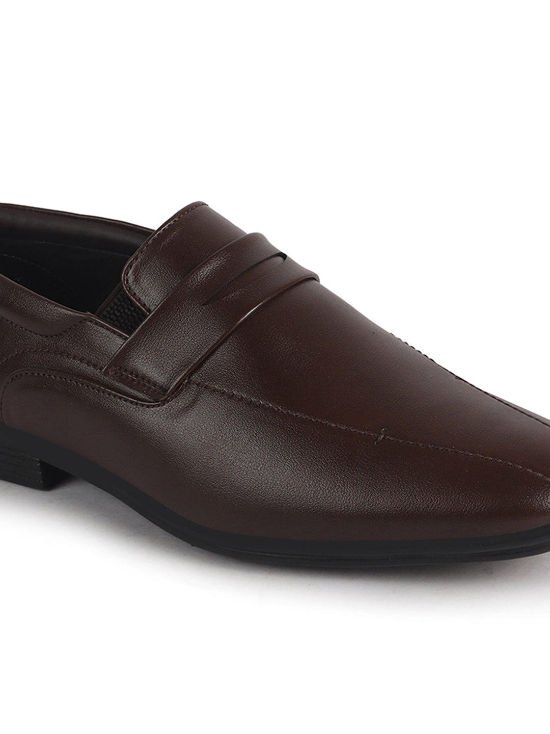Men Brown Formal Office Wear Slip On Shoe with Cushioned Insole|Pointed Toe Classic Loafer for Wedding, Party, Business Meetings with Comfort