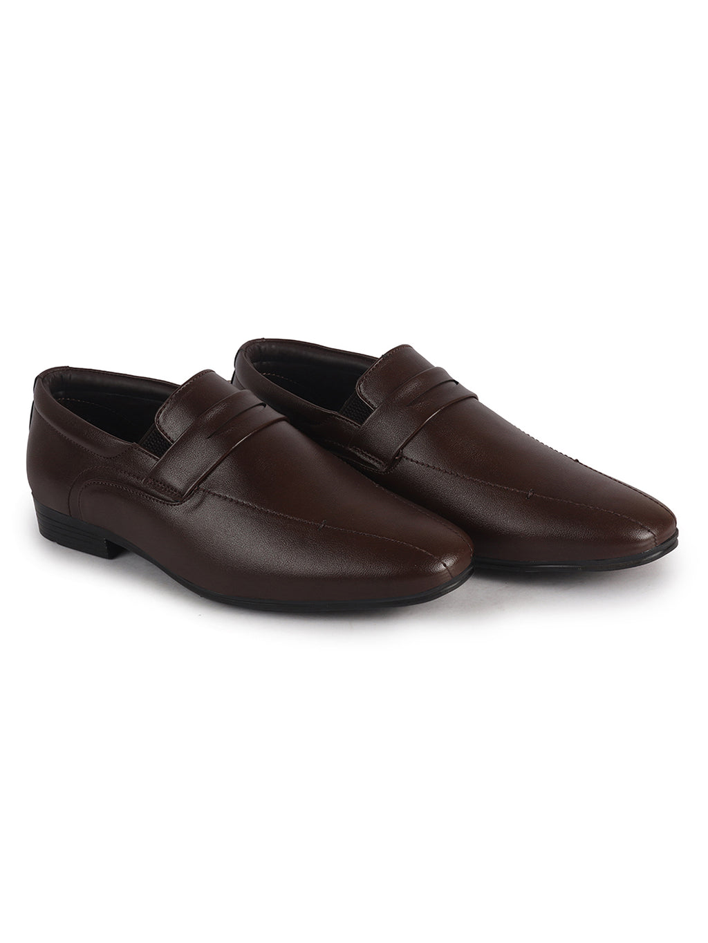 Men Brown Formal Office Wear Slip On Shoe with Cushioned Insole|Pointed Toe Classic Loafer for Wedding, Party, Business Meetings with Comfort