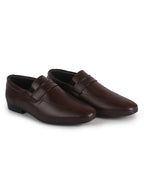 Men Brown Formal Office Wear Slip On Shoe with Cushioned Insole|Pointed Toe Classic Loafer for Wedding, Party, Business Meetings with Comfort