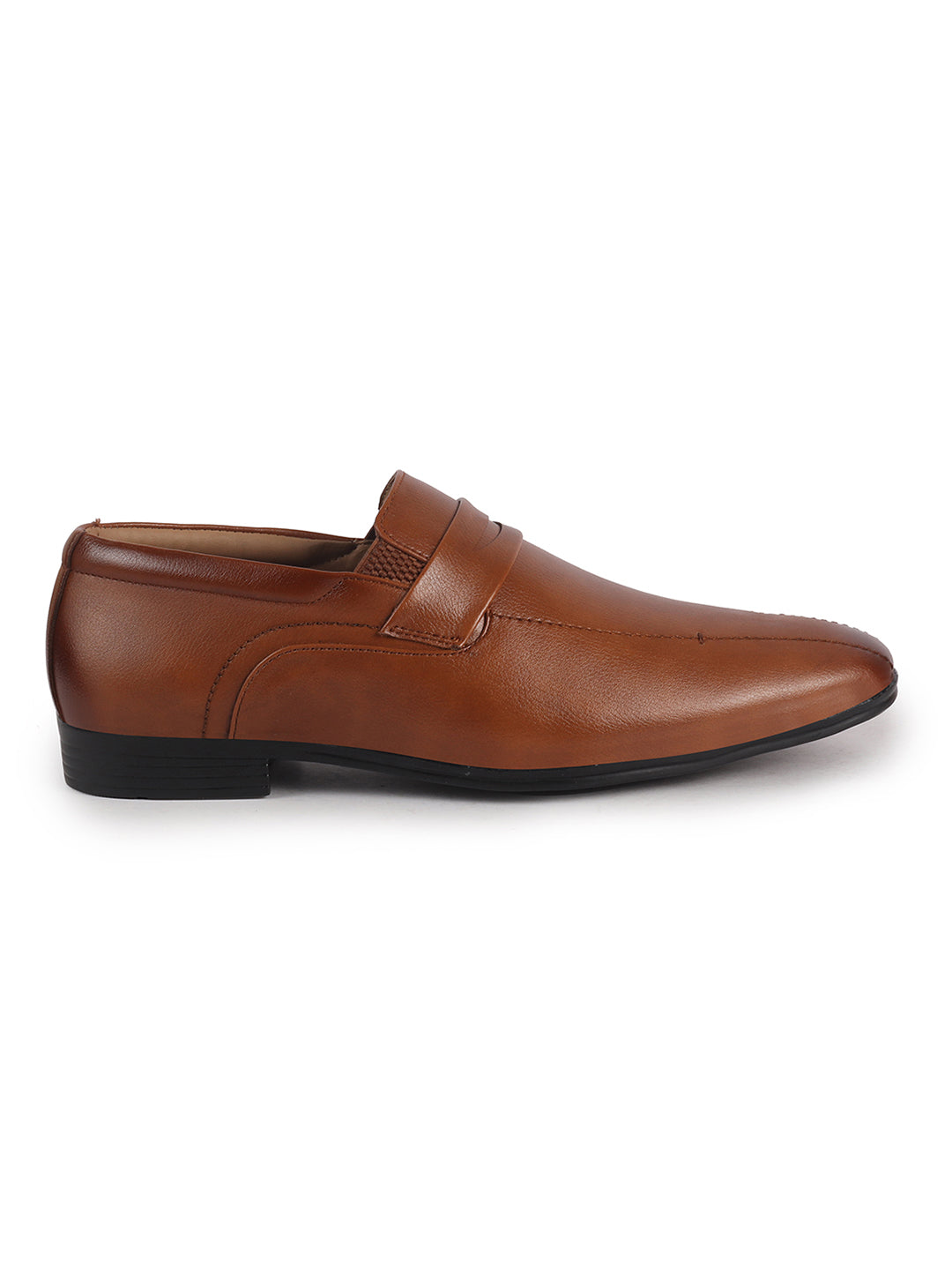 Men Tan Formal Office Wear Slip On Shoe with Cushioned Insole|Pointed Toe Classic Loafer for Wedding, Party, Business Meetings with Comfort