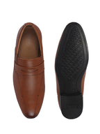 Men Tan Formal Office Wear Slip On Shoe with Cushioned Insole|Pointed Toe Classic Loafer for Wedding, Party, Business Meetings with Comfort
