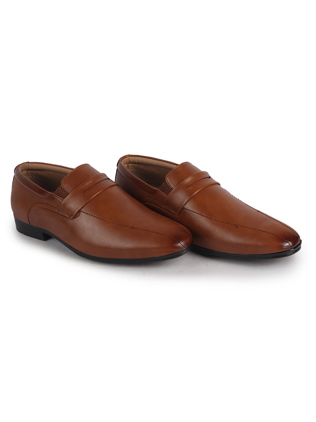 Men Tan Formal Office Wear Slip On Shoe with Cushioned Insole|Pointed Toe Classic Loafer for Wedding, Party, Business Meetings with Comfort