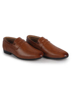 Men Tan Formal Office Wear Slip On Shoe with Cushioned Insole|Pointed Toe Classic Loafer for Wedding, Party, Business Meetings with Comfort