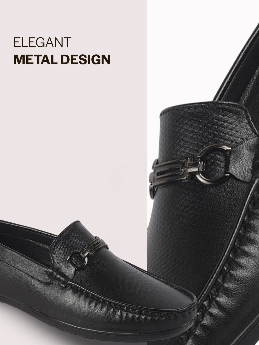 men dark leather loafers
