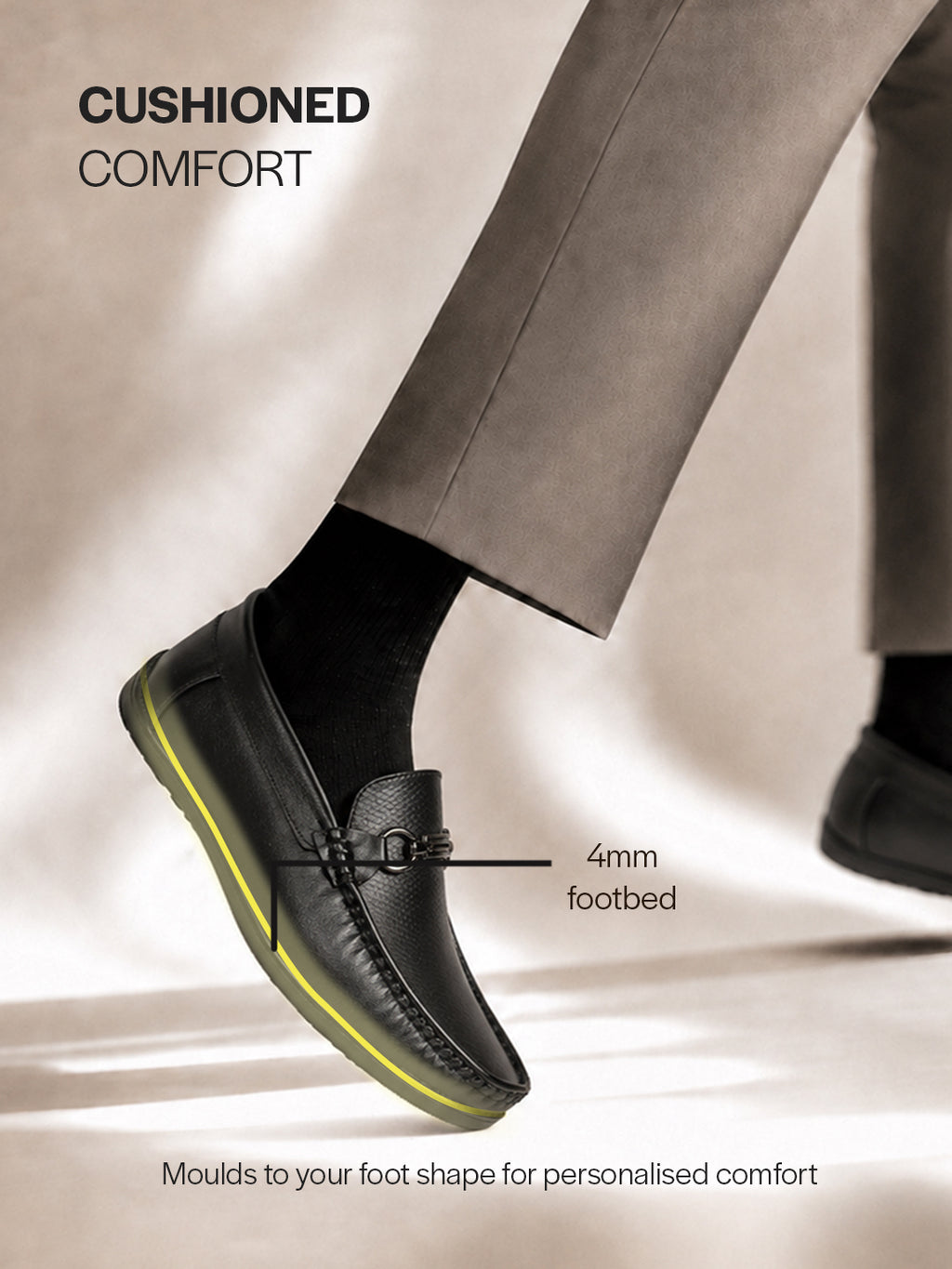 men dark leather loafers