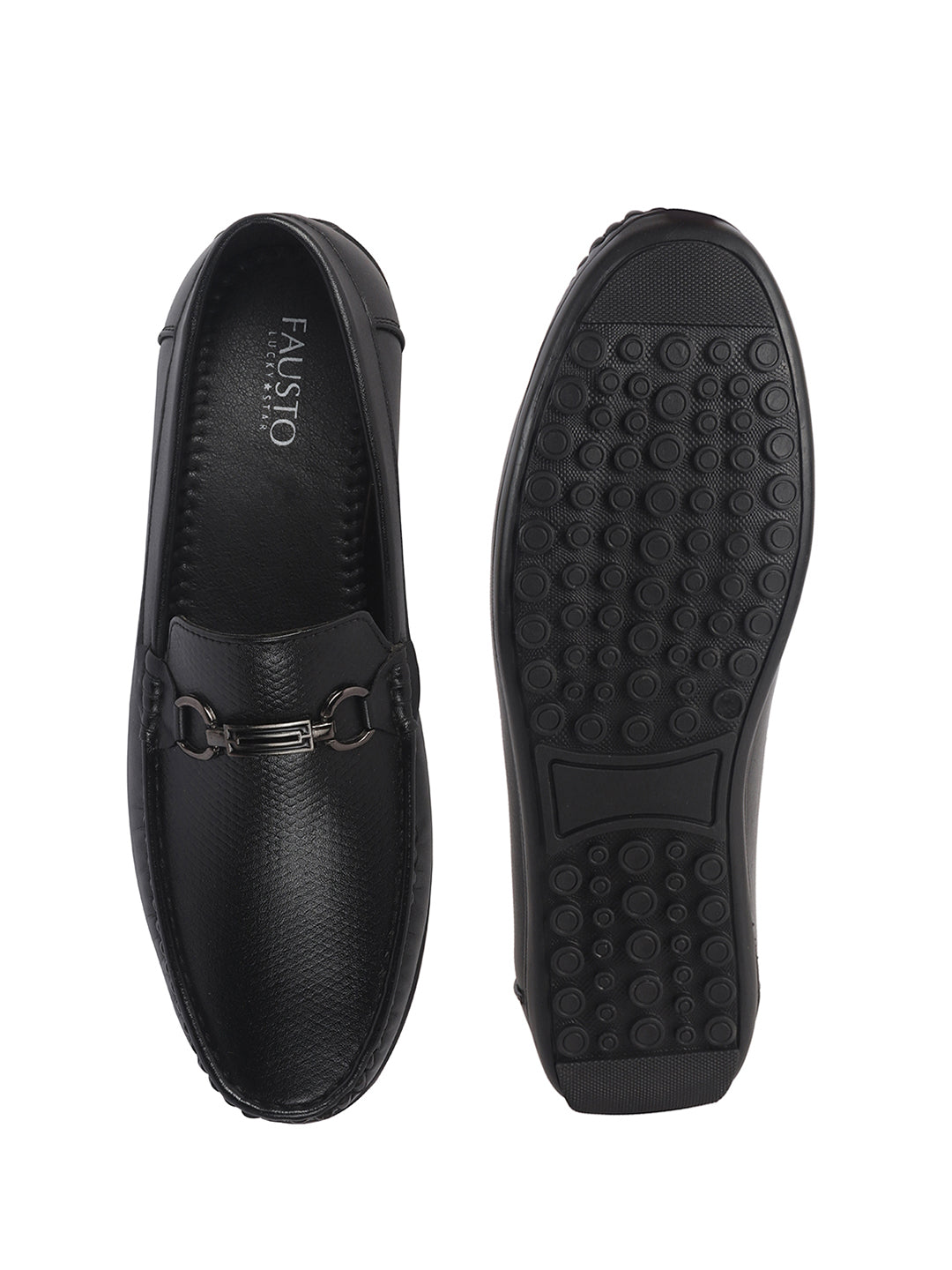 dark leather slip ons men
