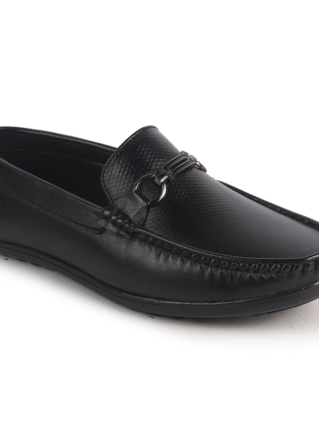 dark leather slip ons men