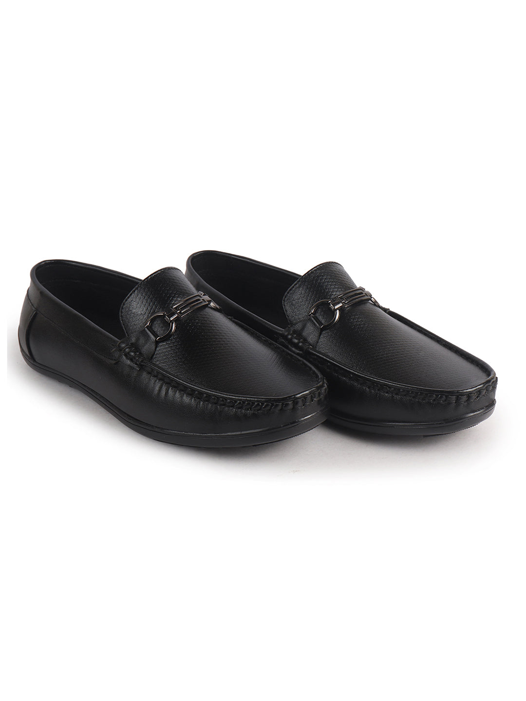 dark leather slip ons men