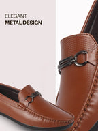 men dark leather loafers