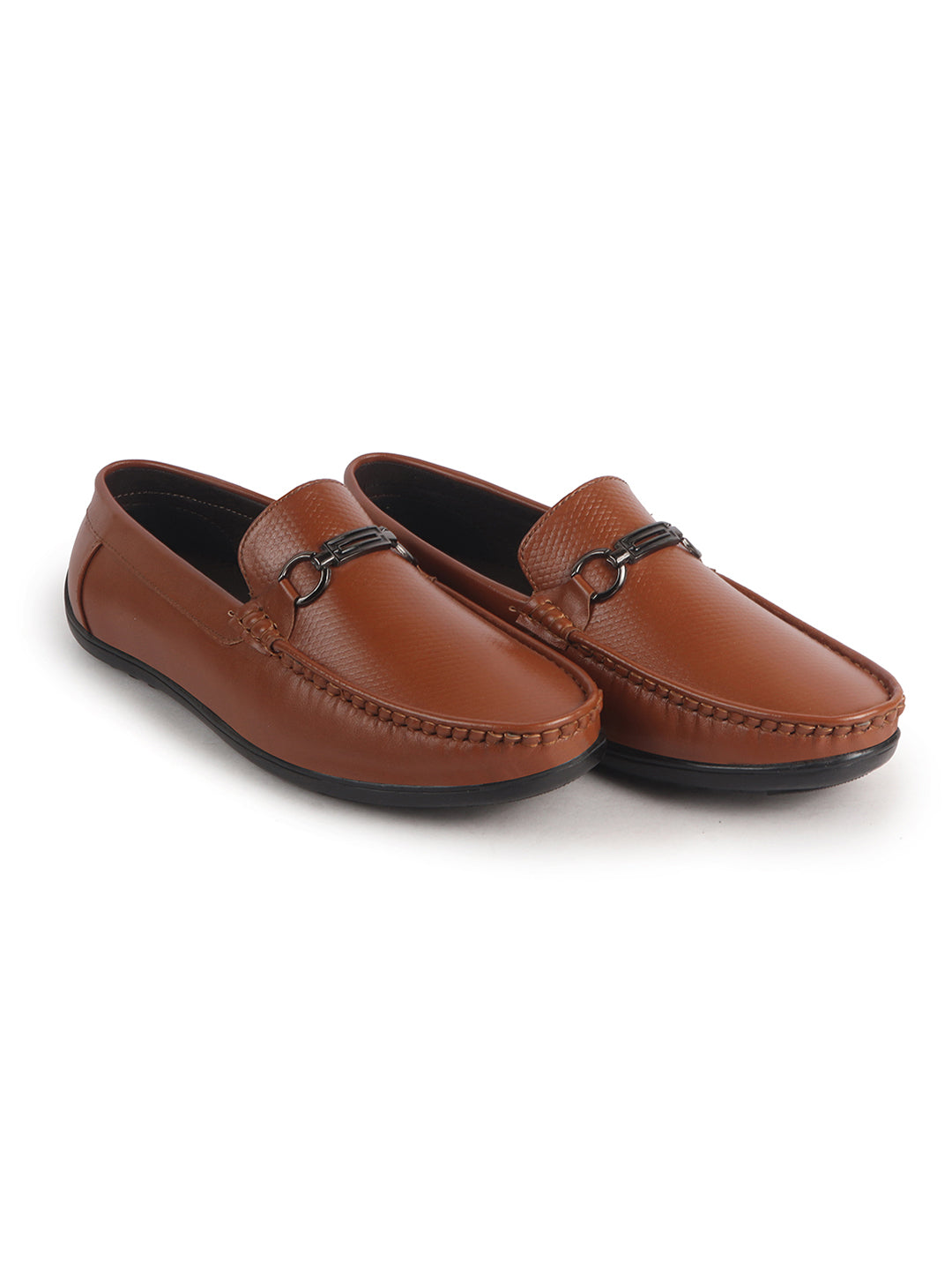 dark leather slip ons men