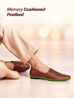 Men Tan Ethnic Wedding Traditional Textured Slip On Juttis and Mojaris | Lightweight Cushioned Insole, Anti-Skid Sole | Perfect Shoe for Kurta Pyjama Outfits, Sherwani