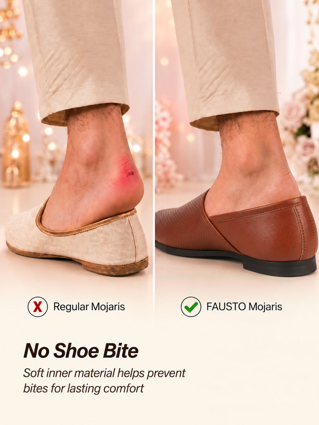 Men Tan Ethnic Wedding Traditional Textured Slip On Juttis and Mojaris | Lightweight Cushioned Insole, Anti-Skid Sole | Perfect Shoe for Kurta Pyjama Outfits, Sherwani