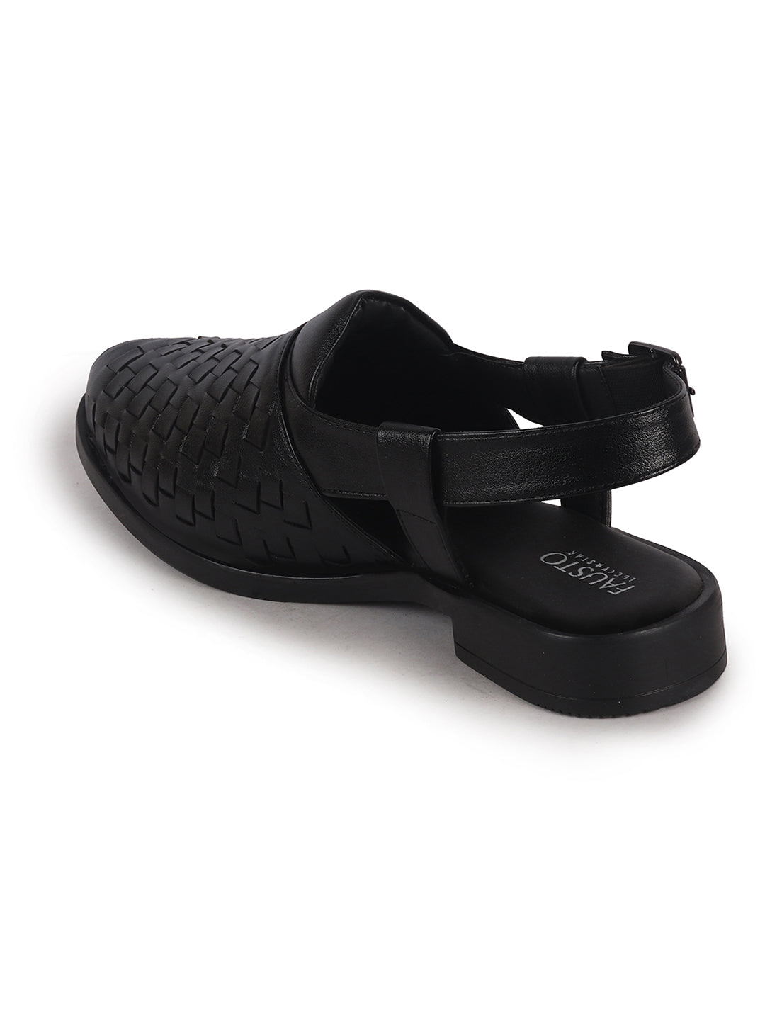 men slip on peshawari chappal