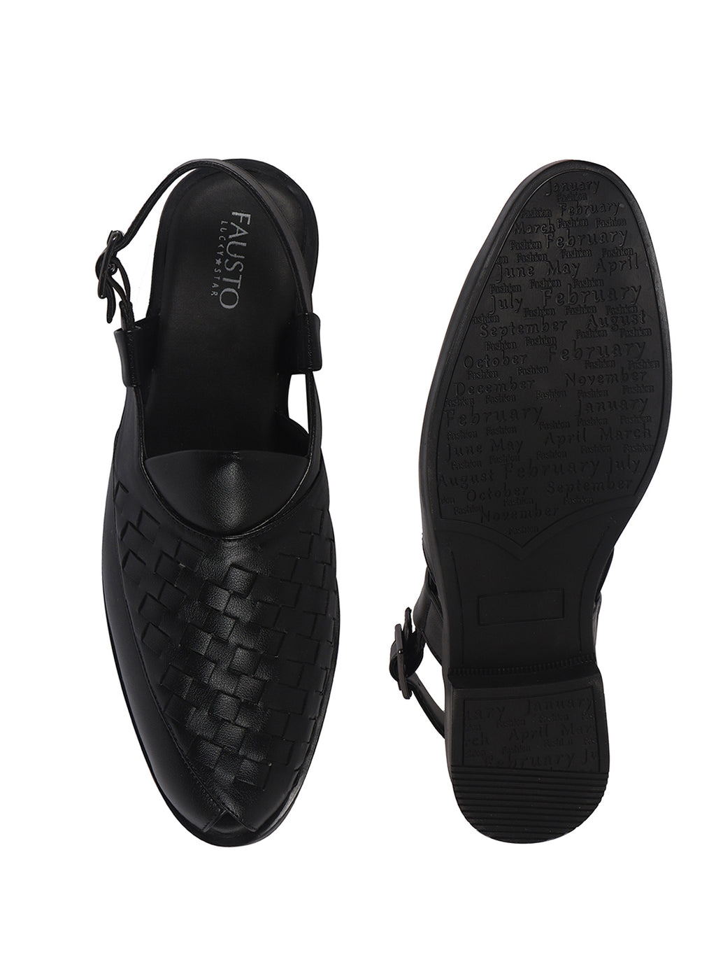men slip on peshawari chappal