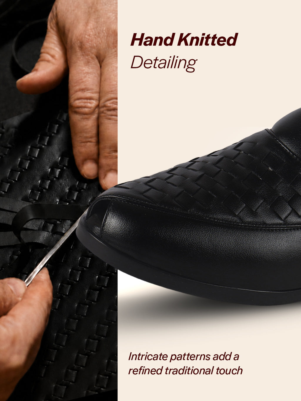 men slip on peshawari chappal