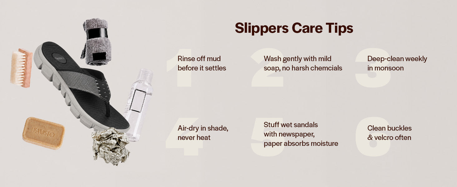 Men Tan Soft EVA Pad Insole Fabric T-Strap Beach Slippers|Waterproof Monsoon Featherlite Anti Skid EVA Sole Thong Slipper for Rainy Season