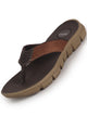 Men Tan Soft EVA Pad Insole Fabric T-Strap Beach Slippers|Waterproof Monsoon Featherlite Anti Skid EVA Sole Thong Slipper for Rainy Season