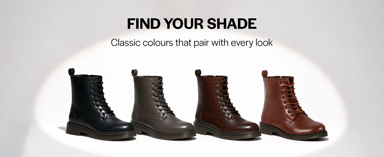 Women Grey Classic High Ankle 8-Eye Lace Up Casual Long Boots For Travelling|Trekking