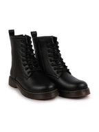 Shop Women Black Classic High Ankle 8-Eye Lace Up Casual Long Boots For Travelling|Trekking Online.