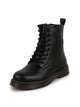 Women Black Classic High Ankle 8-Eye Lace Up Casual Long Boots For Travelling|Trekking