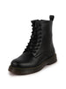 Women Black Classic High Ankle 8-Eye Lace Up Casual Long Boots For Travelling|Trekking