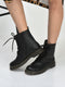 Women Black Classic High Ankle 8-Eye Lace Up Casual Long Boots For Travelling|Trekking