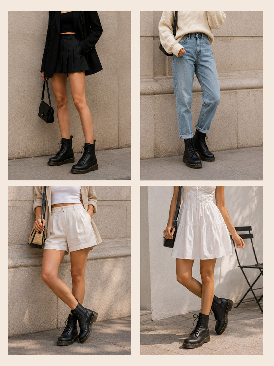 Shop Women Black Classic High Ankle 8-Eye Lace Up Casual Long Boots For Travelling|Trekking Online.