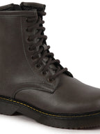 Shop Women Grey Classic High Ankle 8-Eye Lace Up Casual Long Boots For Travelling|Trekking Online.