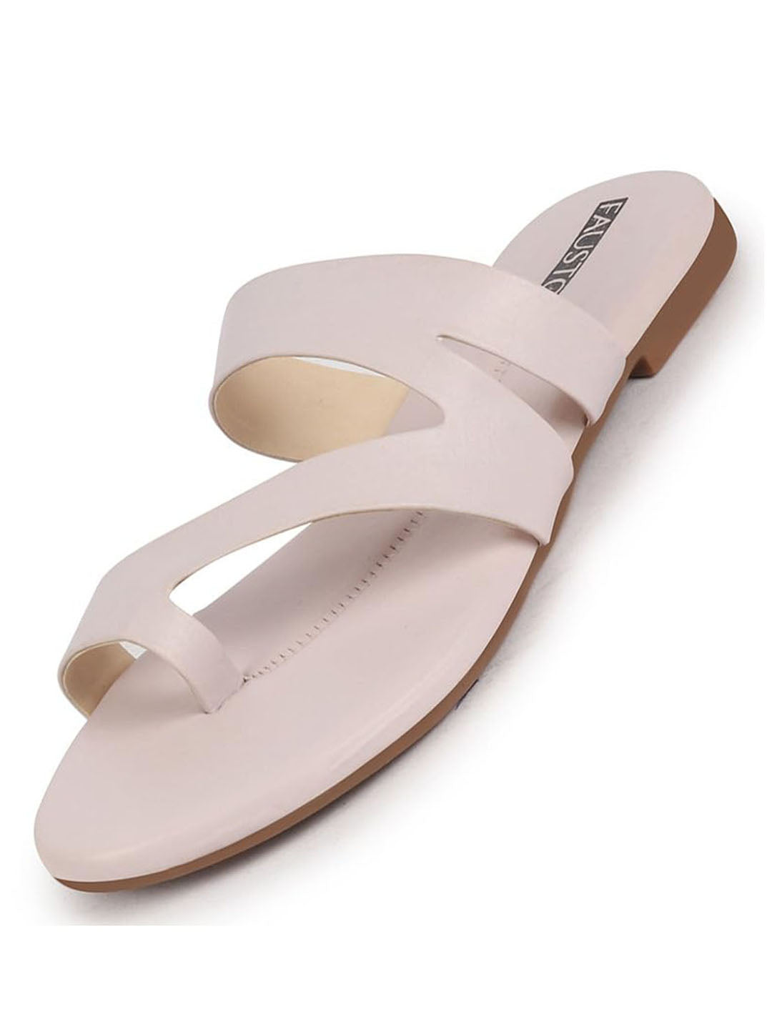 Shop Women Lavender Toe Ring Slip On Flats Slippers Online.