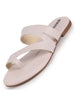 Women Lavender Toe Ring Slip On Flats Slippers