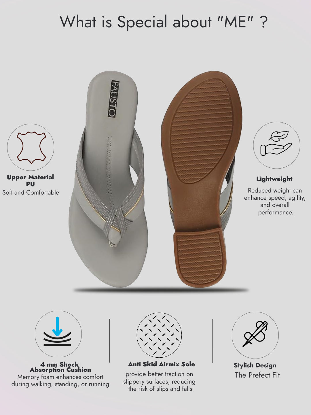 Shop Women Grey T-Strap Thong Slip On Flats Slippers Online.