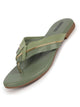 Women Leaf T-Strap Thong Slip On Flats Slippers