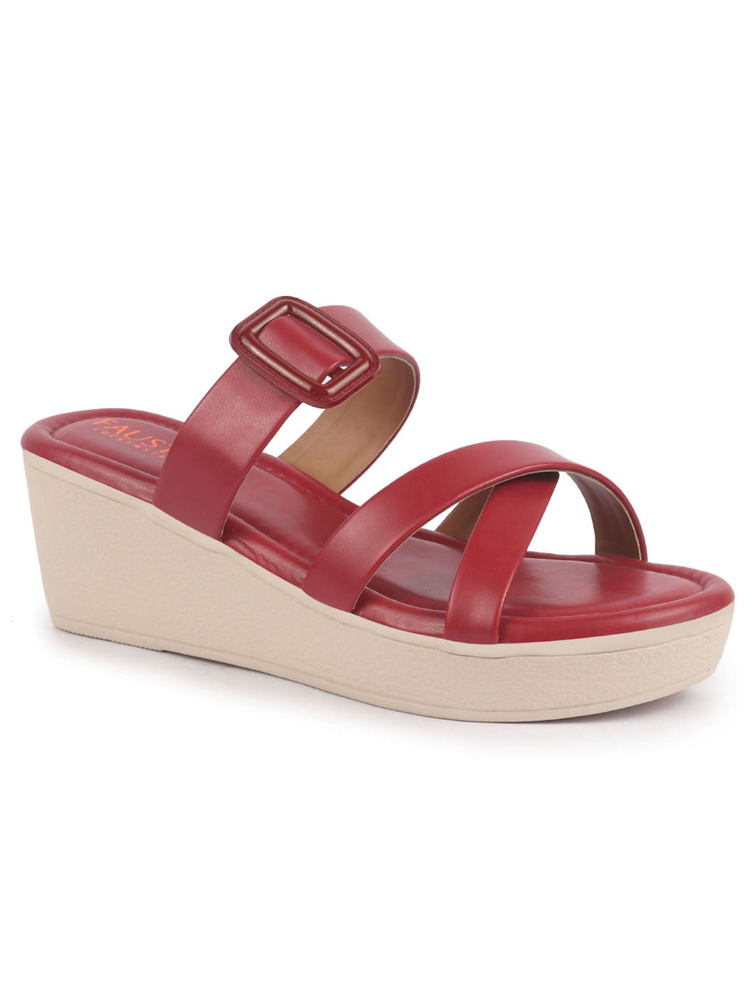 Shop Women's Platform Wedge Heel Open Toe Slip-On Sandal Online