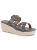 Women Platform Wedge Heel Open Toe Sandals Height Enhancer Criss Cross Strap Slip-On Sandal