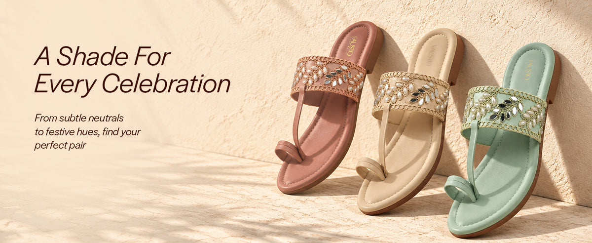 Women Pink Embellished Strap Toe Ring Ethnic Party Slip-On Flat Sandals|Festive Wedding Leaf Pearl Beads Strap Slippers for Traditional Outfits