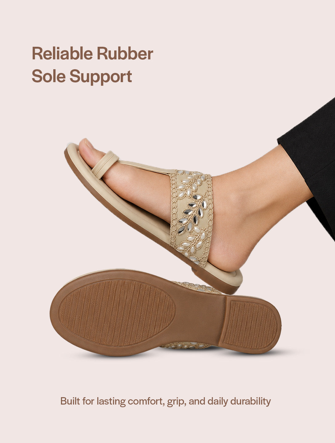 crystal stone slippers