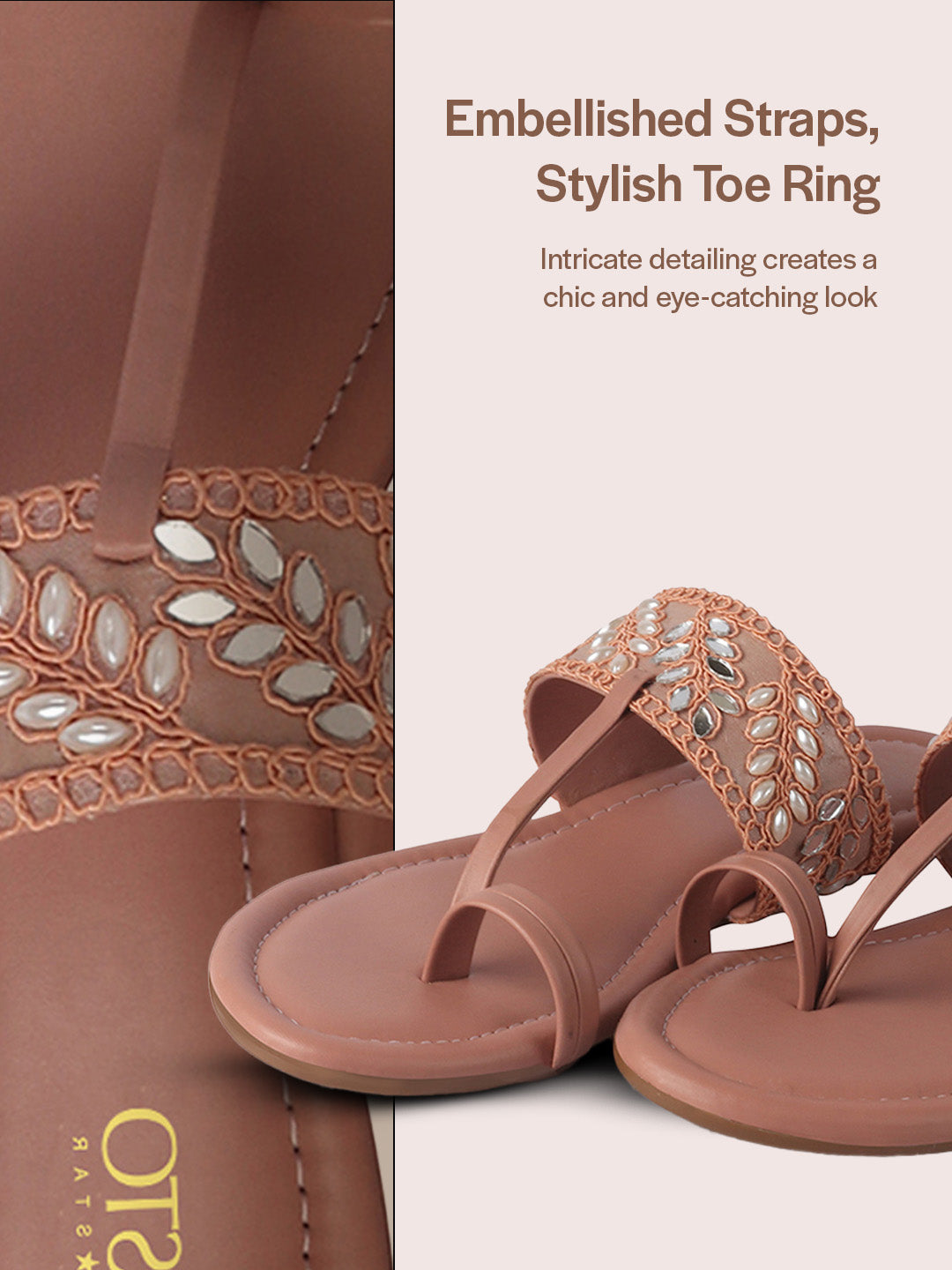 flat ethnic slippers women
