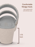 wedge heel ethnic slippers