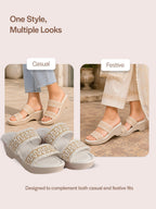 crystal stone slippers