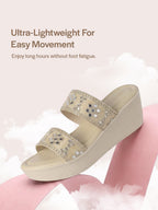 flat ethnic slippers women