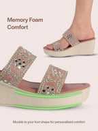 black ethnic party sandals