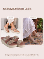 black ethnic party sandals